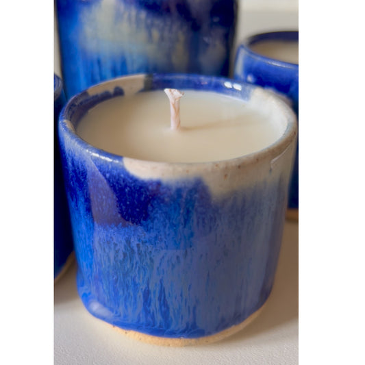Coastal decor and gifts - Cornish Coastal Candle in Ceramic Pot - Eco