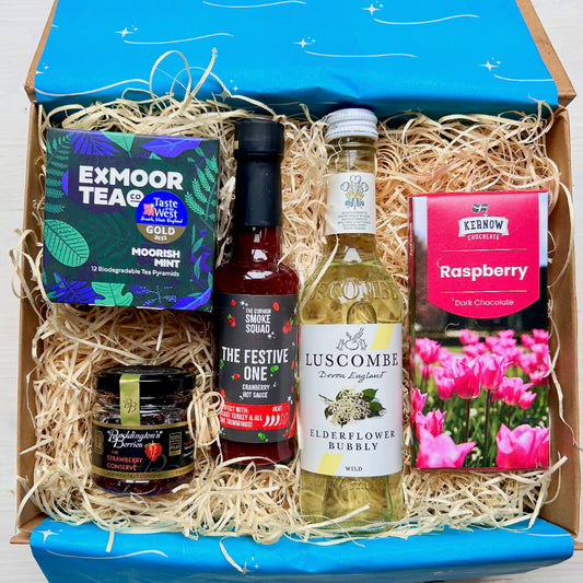Christmas Gift Hamper packed with Devon and Cornish Gifts