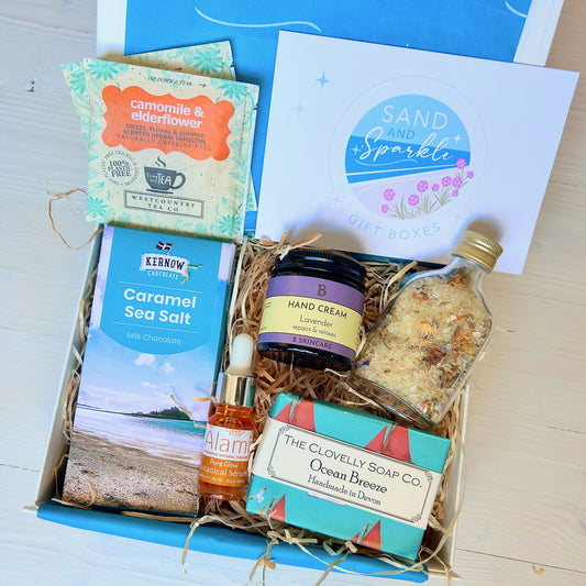 Mothers Day Gift Box with artisan products from devon and cornwall