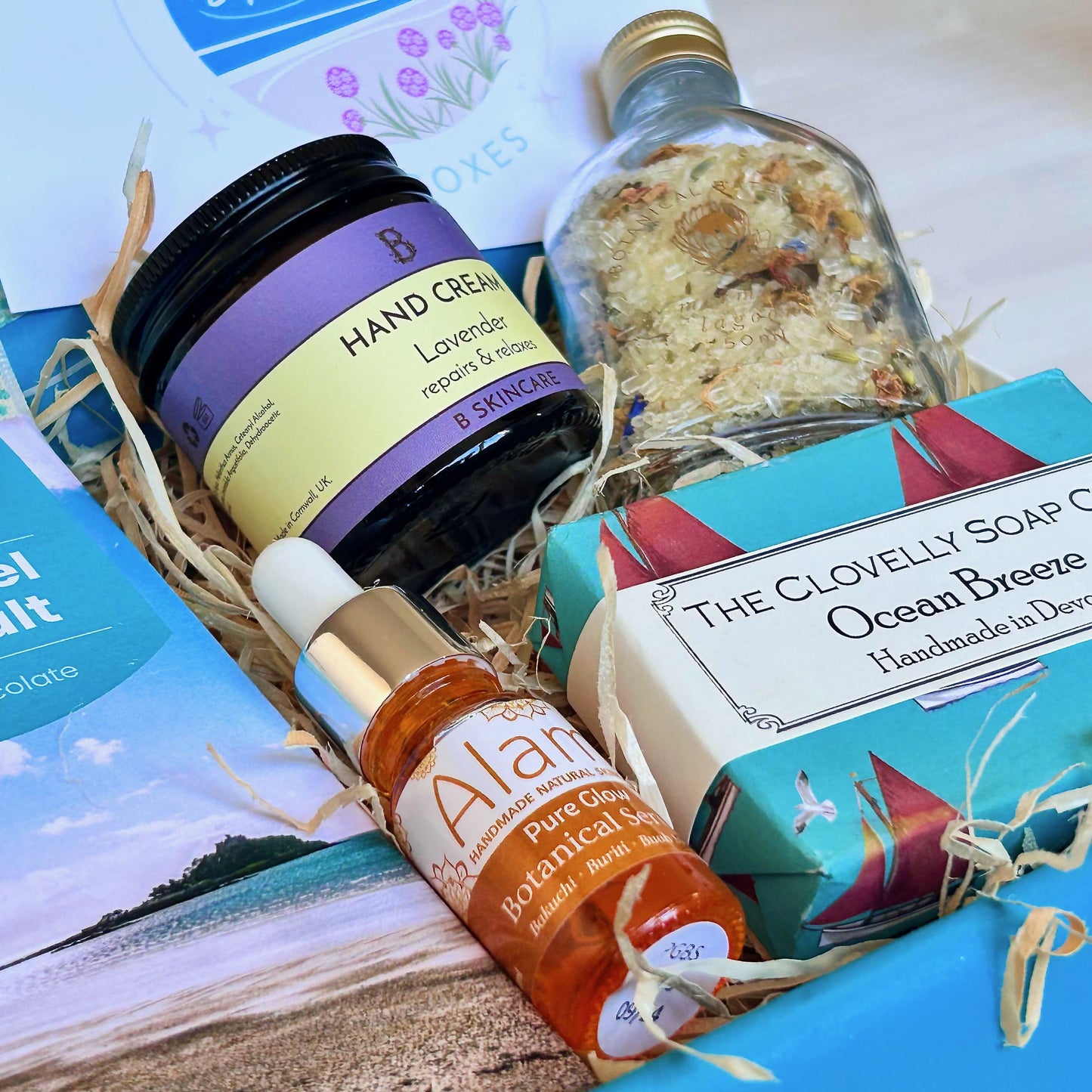 Mothers Day Gift Box with artisan products from devon and cornwall