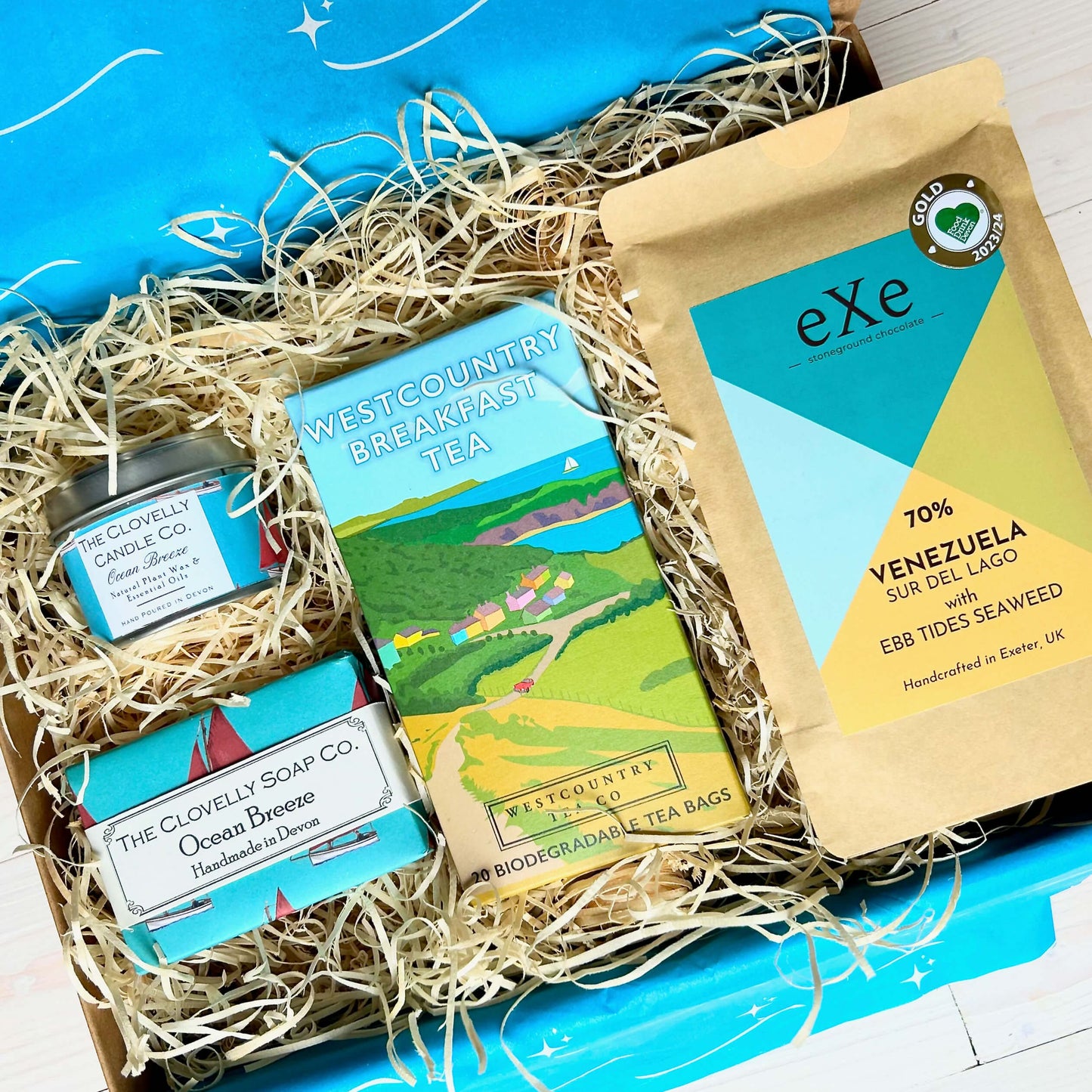 New Home Hamper with Devon and Cornish coastal products