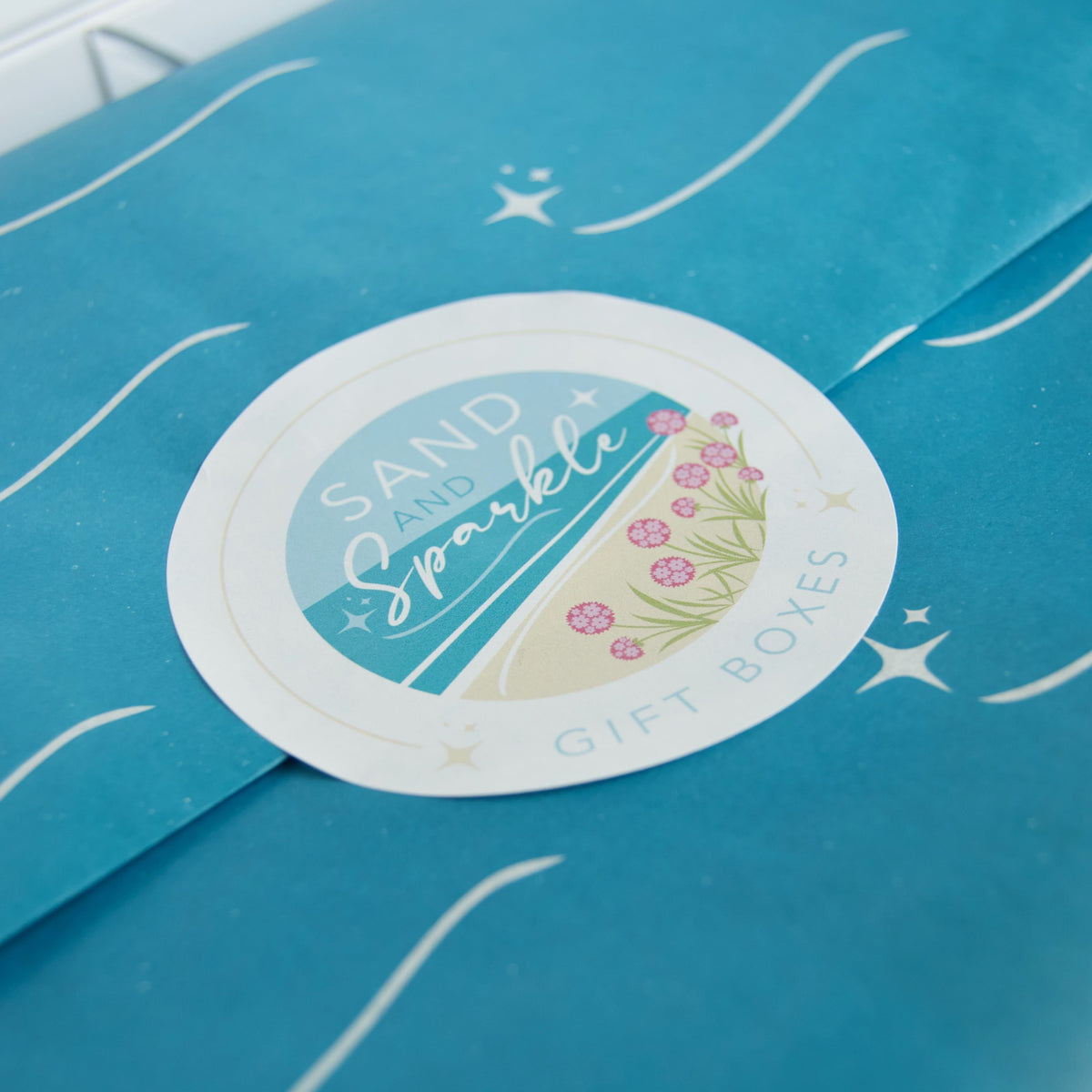 Sand and Sparkle Gift Wrap - letterbox gifts from Devon and Cornwall, coastal gifts