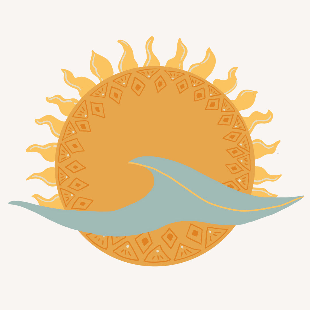 Canvas Beach Tote Bag - Organic Cotton Canvas Luxury Tote Bag - sunset wave design