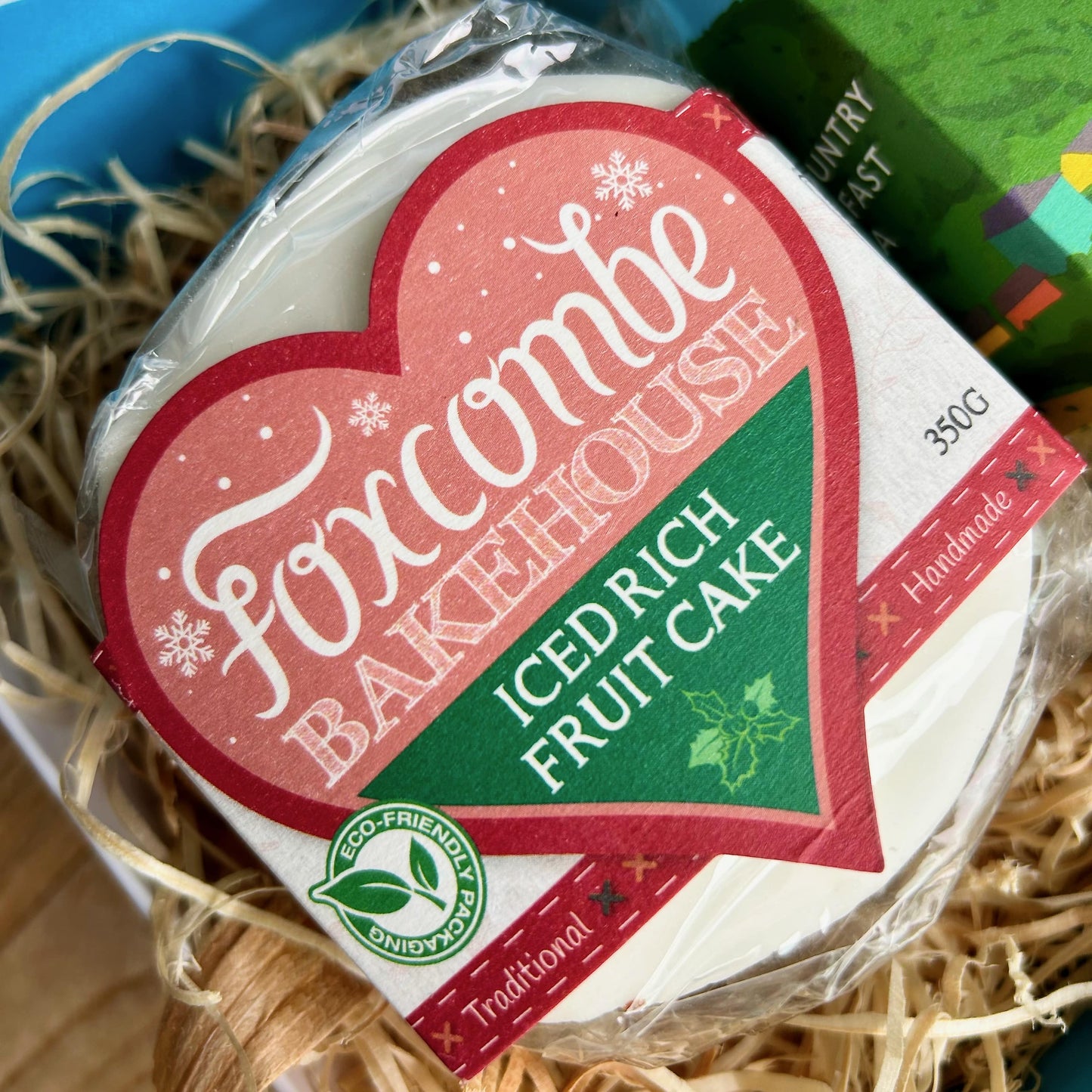 Westcountry Christmas Cake Hamper Mini with handmade traditional cake and luxurious local tea