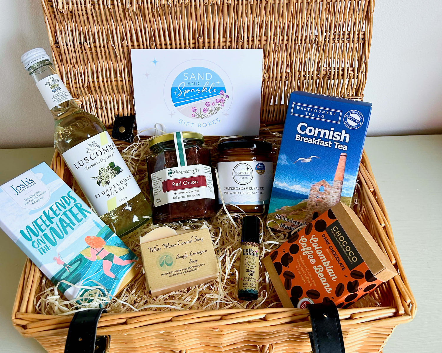 Corporate Gift Hamper packed with Devon and Cornish products