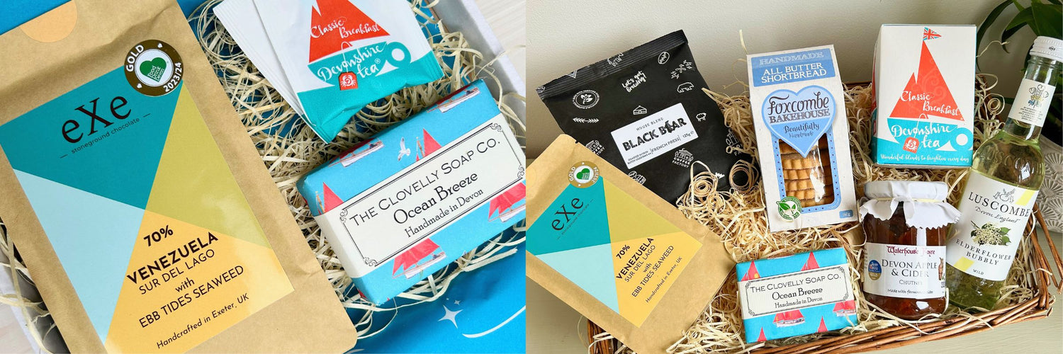 Devon Gifts - Devon Gift Box and a Devon hamper packed with local products and produce