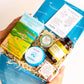 Gardeners Gift Set with artisan hand scrub, handcrafted soap, luxury hand salve, aromatherapy bath bomb, local tea and seeds for bees