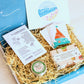 Gardeners Letterbox Gift Set with Clovelly Gardeners Soap, gardeners hand salve, seeds for bees and Devonshire tea