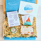 Gardeners Letterbox Gift Set with Clovelly Gardeners Soap, gardeners hand salve, seeds for bees and Devonshire tea
