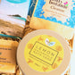 Pamper Hamper with lemon calendula bath soak, hand crafted soap, herbal peppermint and lemongrass tea and artisan Cornish chocolate.